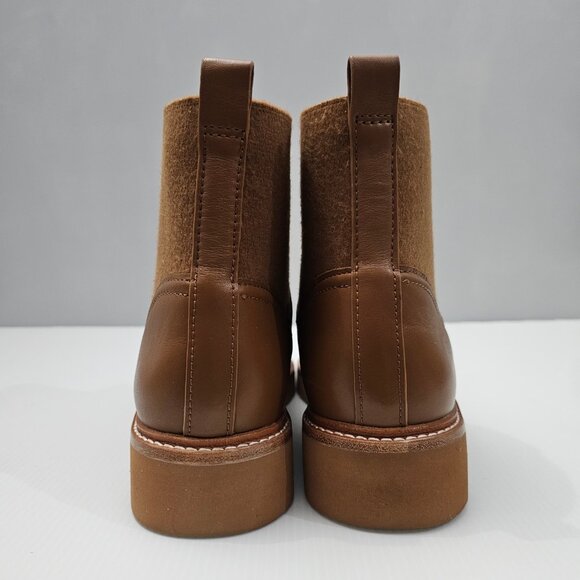 NEW Vince Rue Ankle Bootie Womens 10 Light Fawn Leather Water Repellent Chelsea - Picture 7 of 14